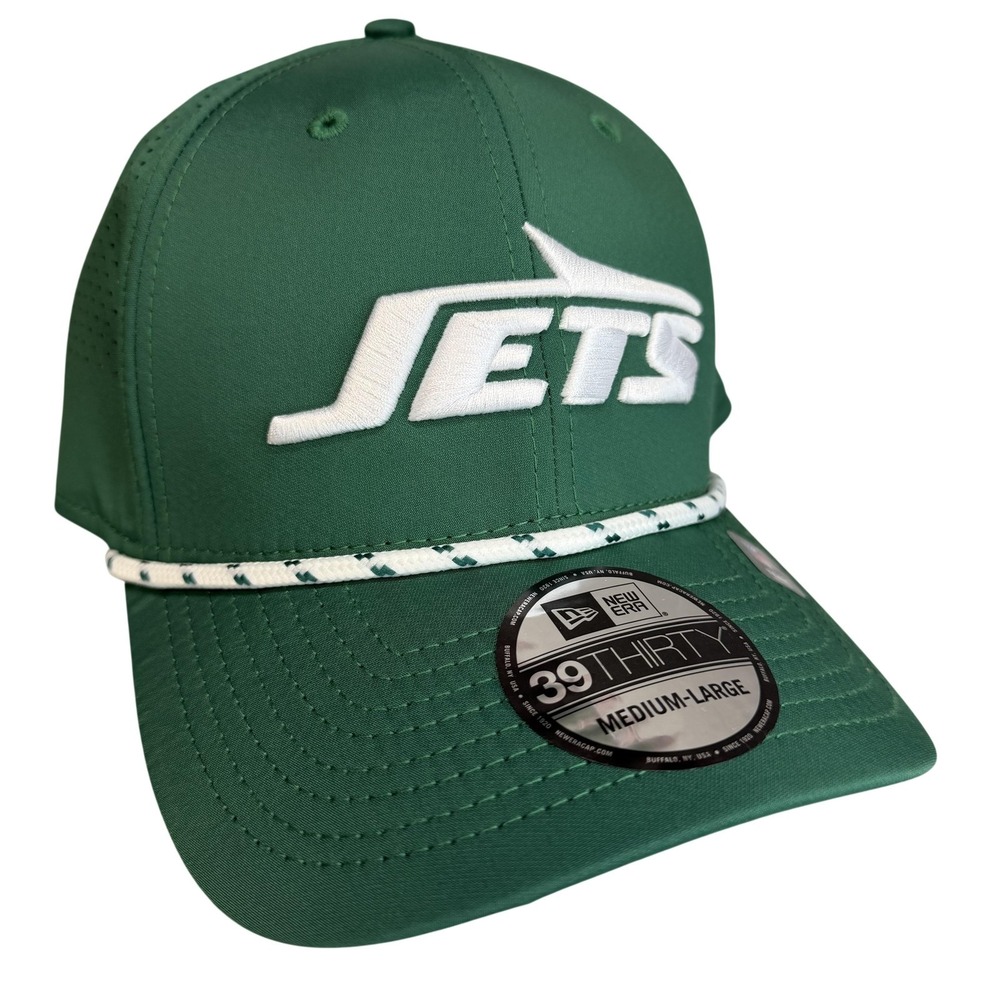 New York Jets Hat Cap Fitted Mens Large Green NFL‎ Football New Era 39THIRTY